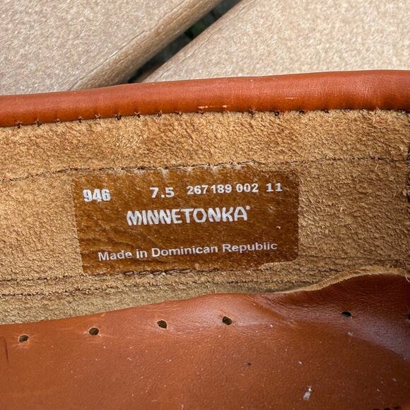 Minnetonka Moccasins 946 - Men's Driving Moccasin - Chestnut Lariat D 7.5 - Picture 6 of 6